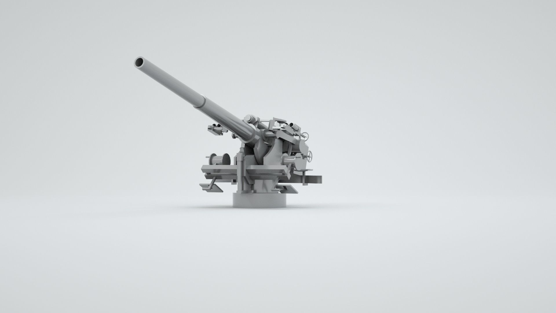 127mm 128mm SK C - 34 Naval Gun 3D model_2