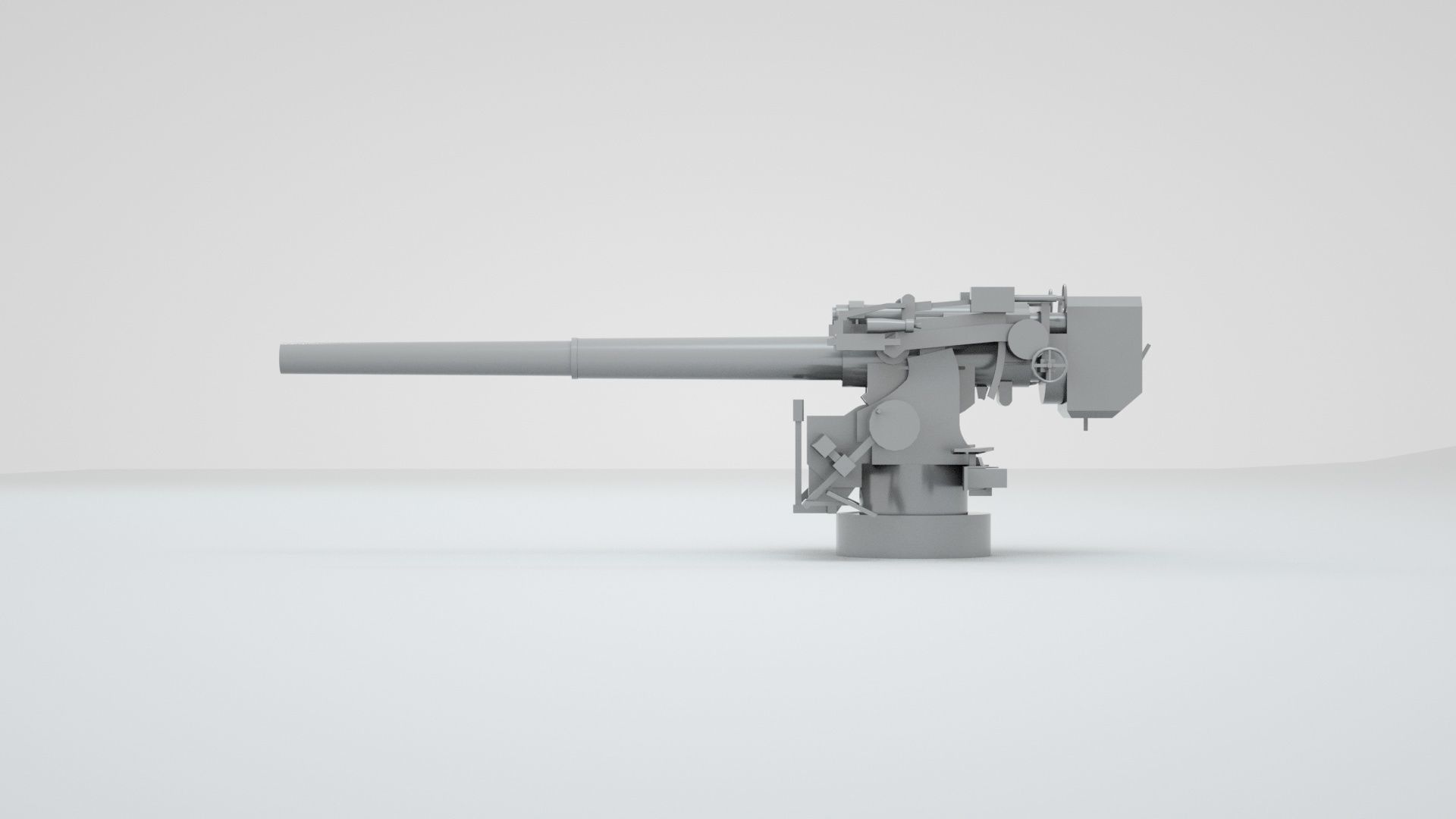 127mm 128mm SK C - 34 Naval Gun 3D model_8