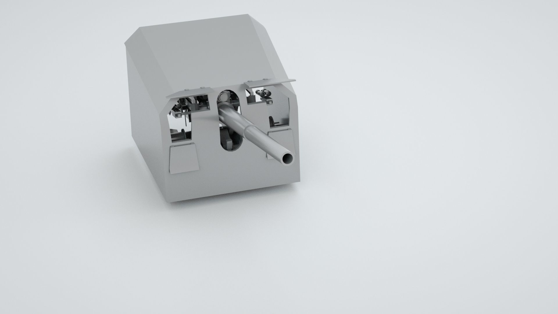 127mm 128mm SK C - 34 Naval Gun 3D model_4