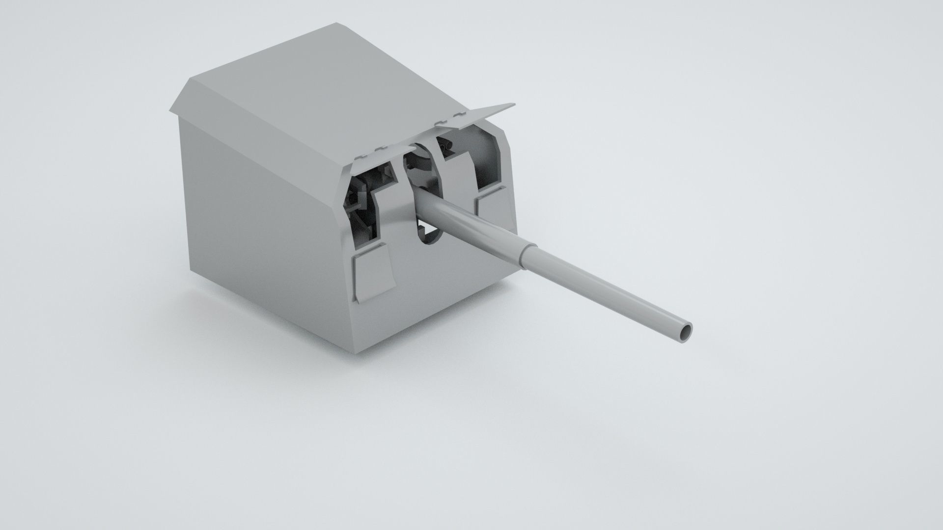 127mm 128mm SK C - 34 Naval Gun 3D model_1