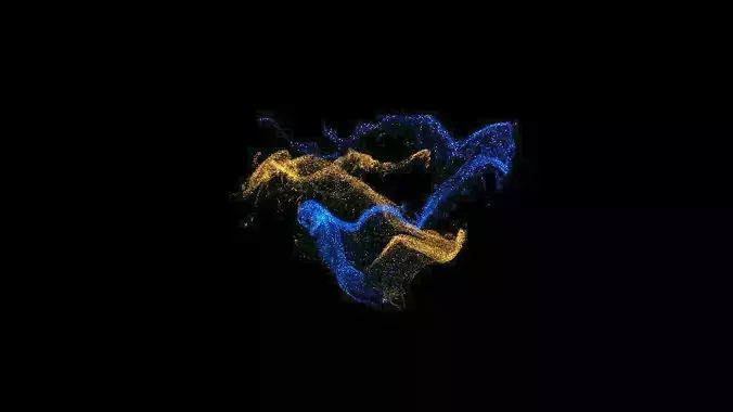 Slow abstract particles FX 3D model