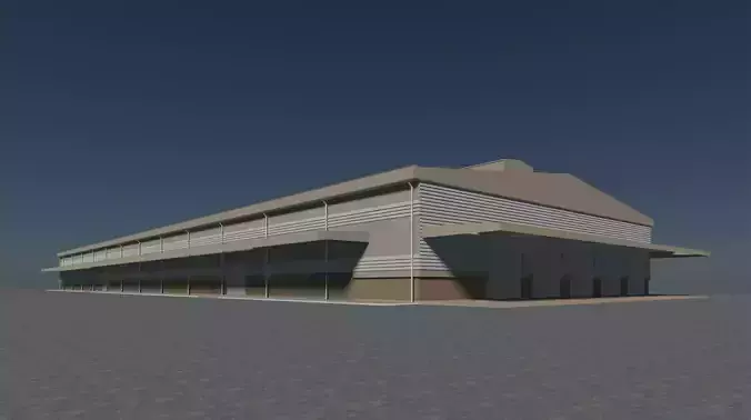 Factory and warehouse 3D model