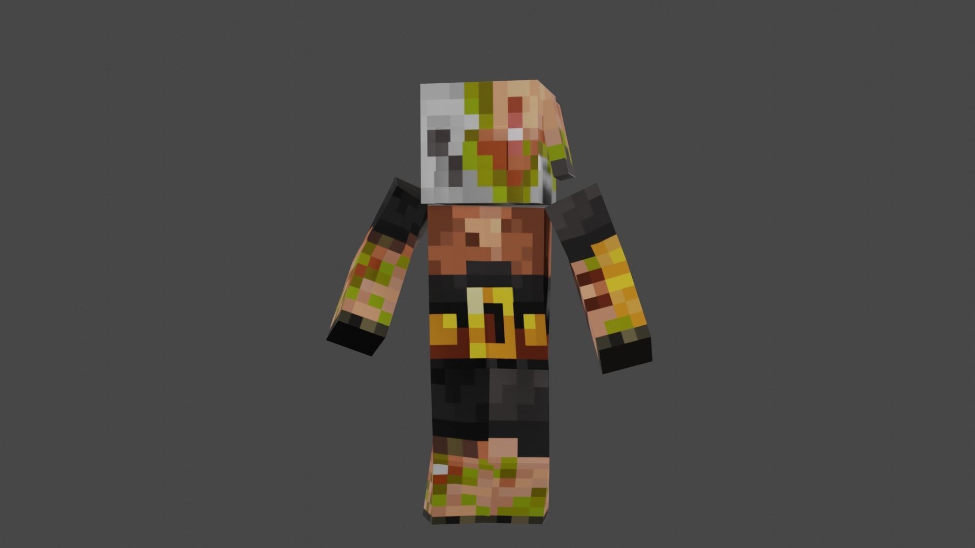 MINECRAFT ZOMBIFIED PIGLIN RIGGED ANIMATED Low-poly 3D model Low-poly 3D model_27