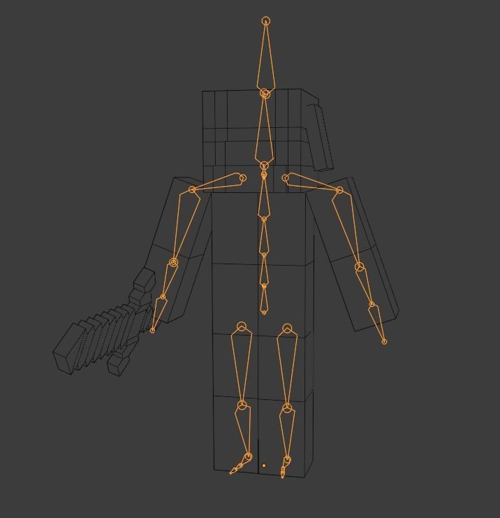 MINECRAFT ZOMBIFIED PIGLIN RIGGED ANIMATED Low-poly 3D model Low-poly 3D model_28