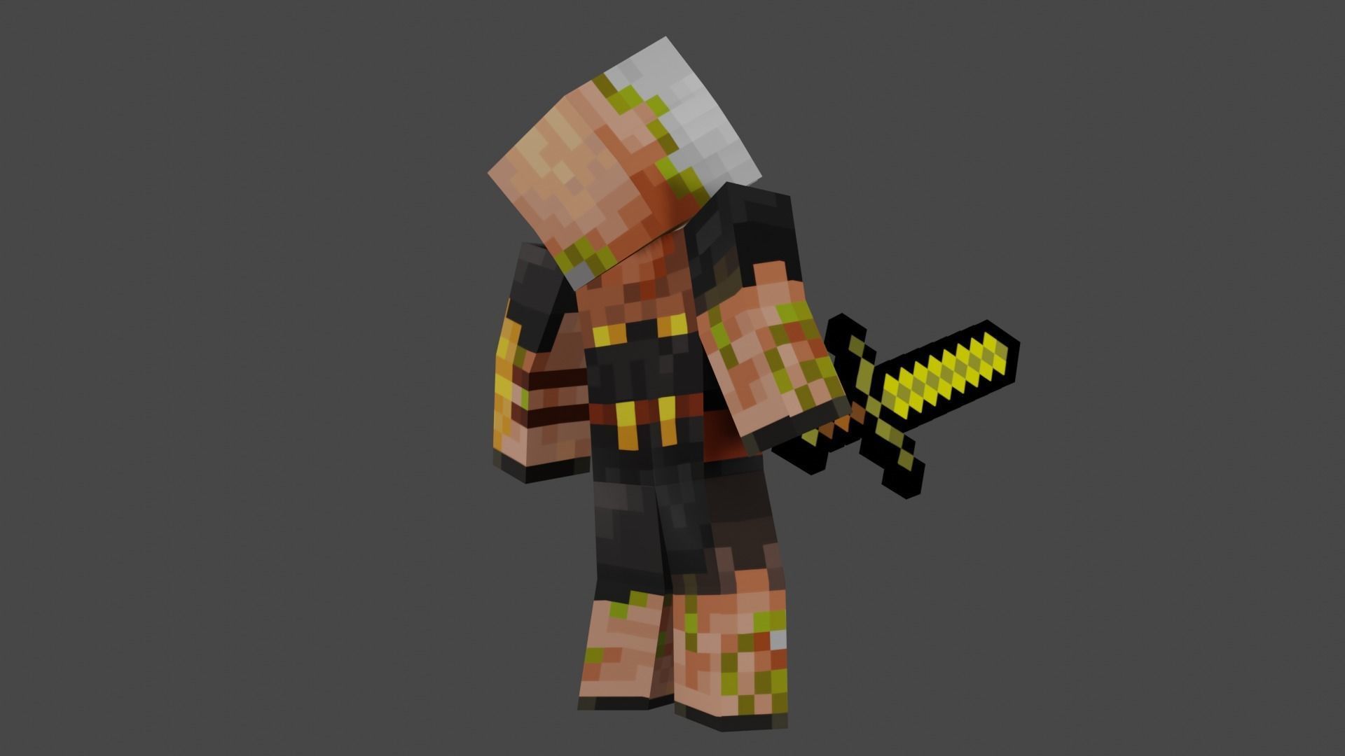 MINECRAFT ZOMBIFIED PIGLIN RIGGED ANIMATED Low-poly 3D model Low-poly 3D model_17