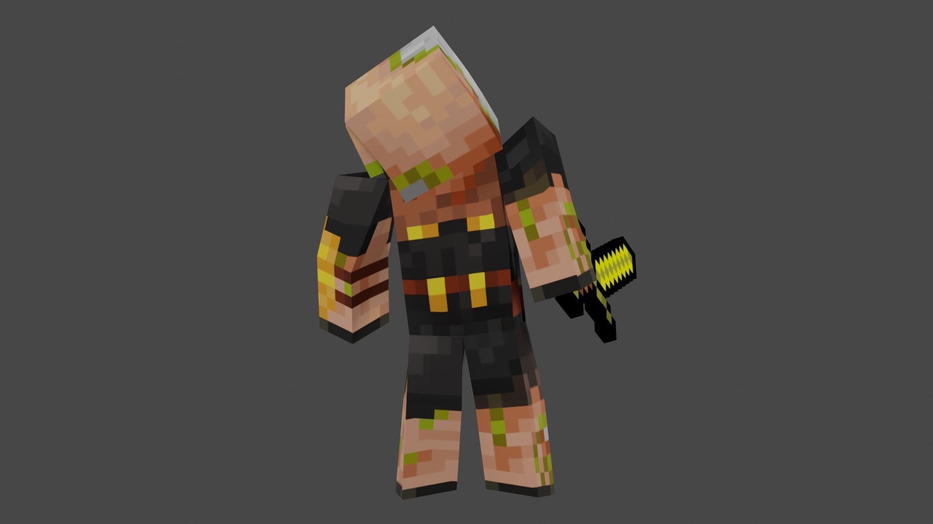 MINECRAFT ZOMBIFIED PIGLIN RIGGED ANIMATED Low-poly 3D model Low-poly 3D model_18