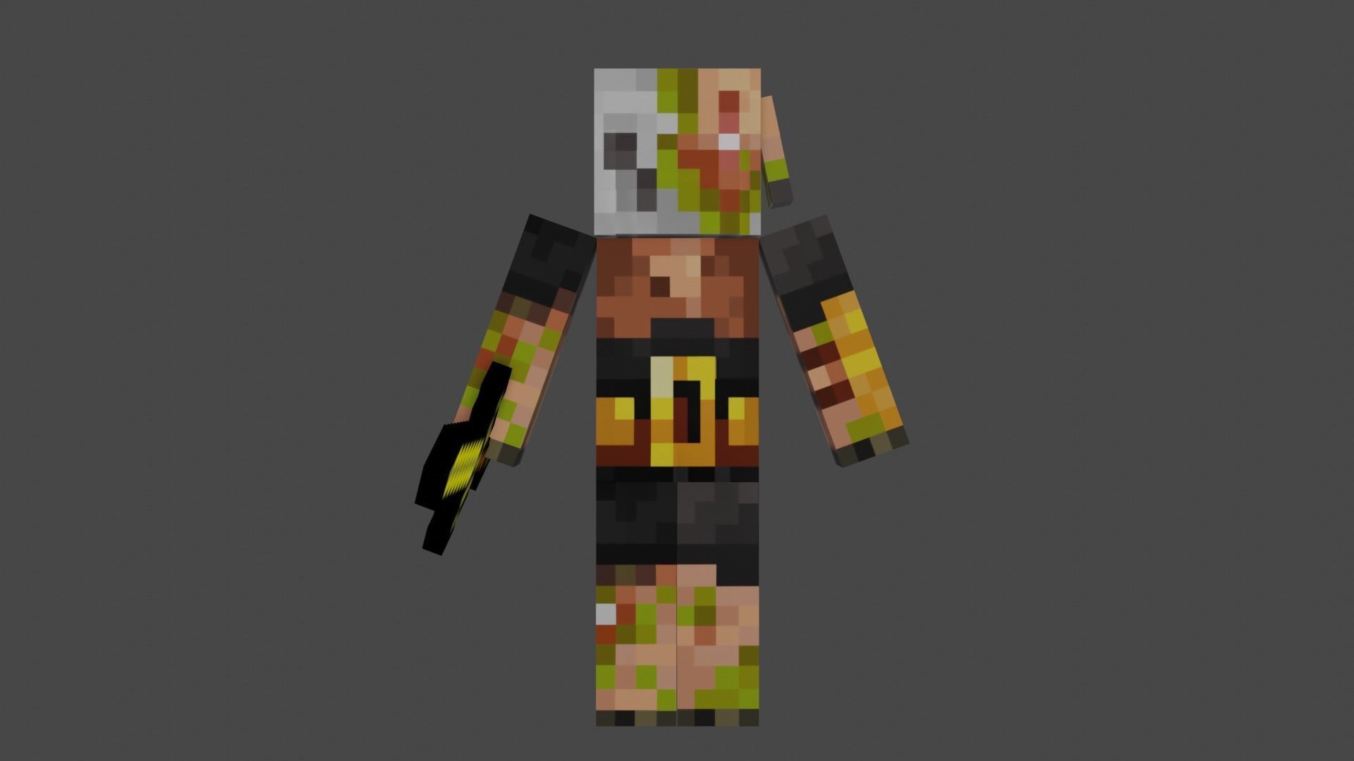 MINECRAFT ZOMBIFIED PIGLIN RIGGED ANIMATED Low-poly 3D model Low-poly 3D model_12