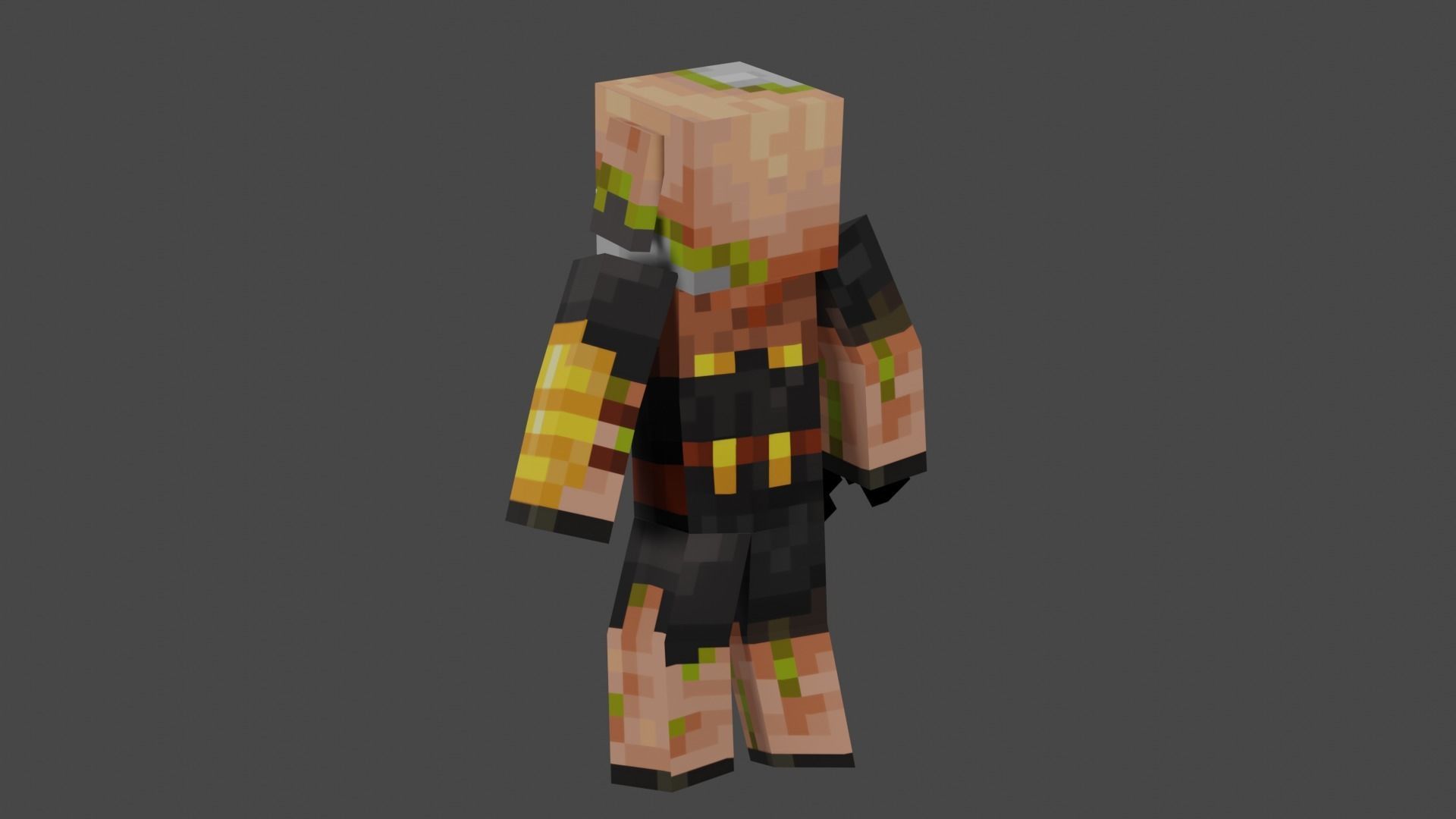 MINECRAFT ZOMBIFIED PIGLIN RIGGED ANIMATED Low-poly 3D model Low-poly 3D model_19