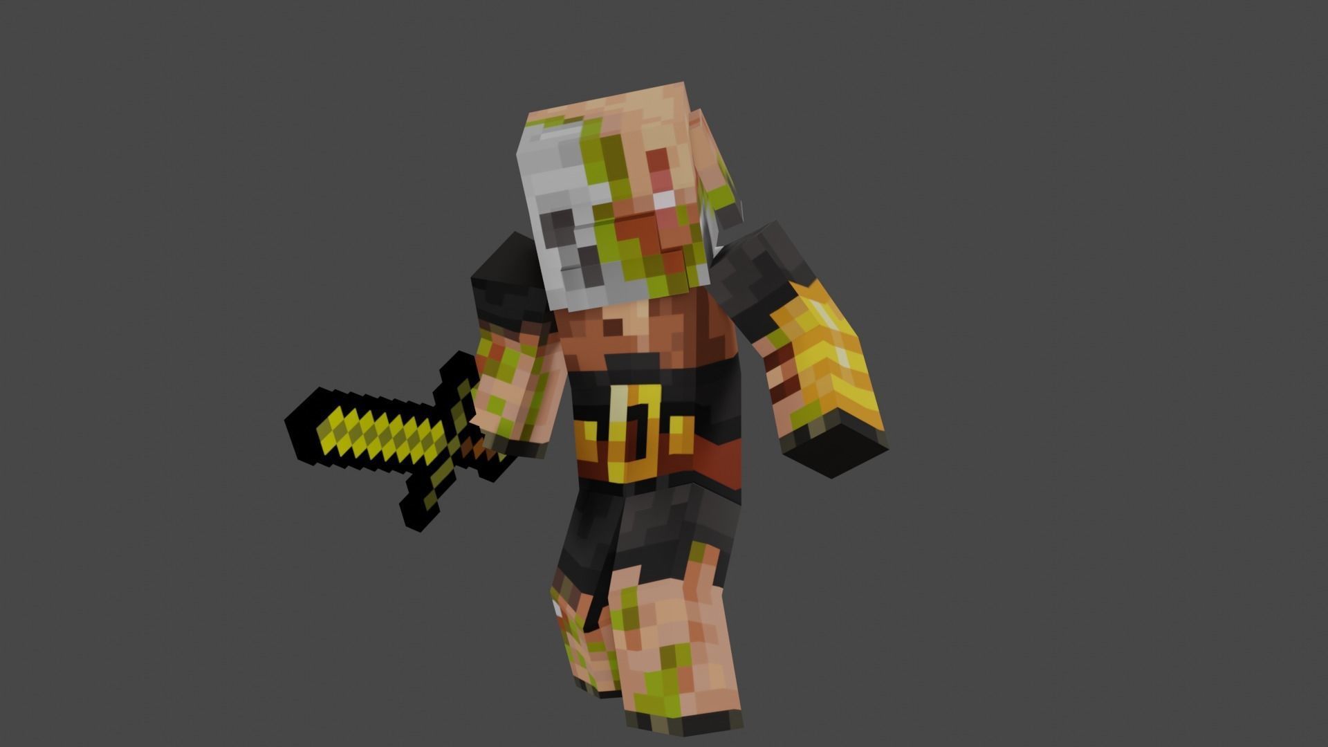 MINECRAFT ZOMBIFIED PIGLIN RIGGED ANIMATED Low-poly 3D model Low-poly 3D model_23