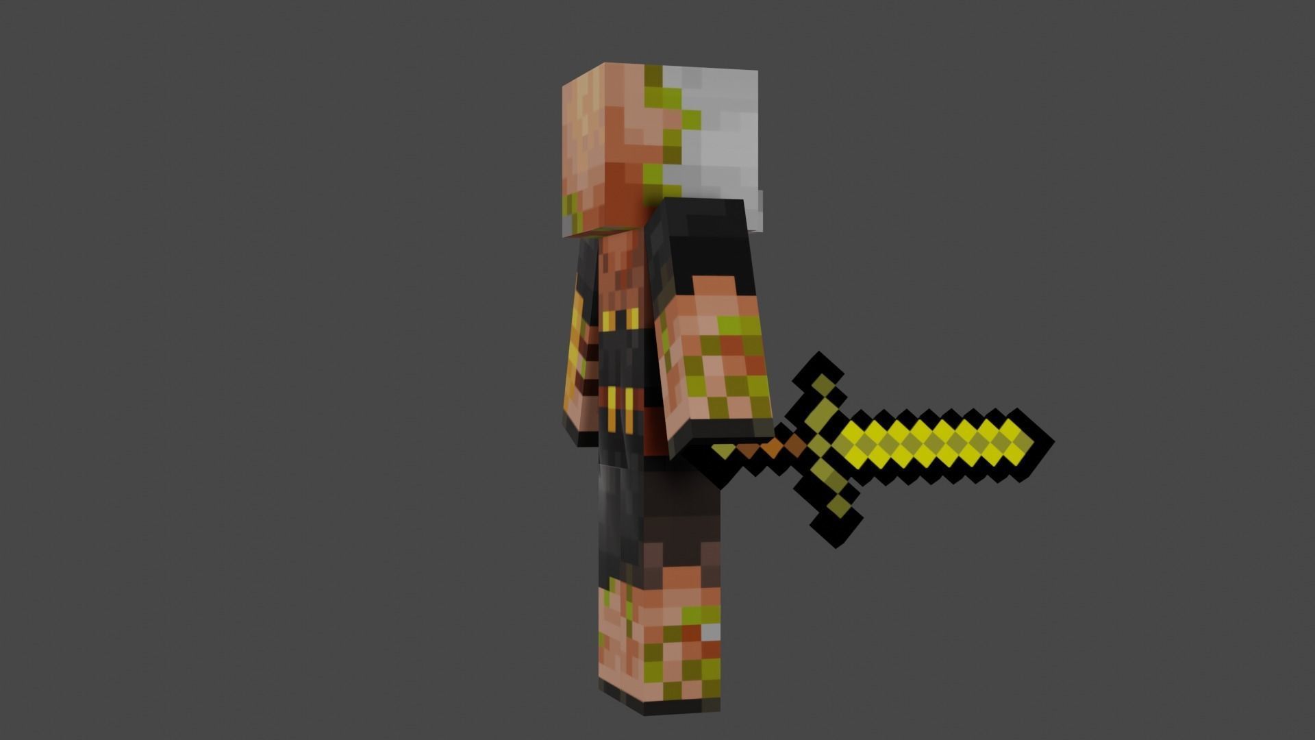 MINECRAFT ZOMBIFIED PIGLIN RIGGED ANIMATED Low-poly 3D model Low-poly 3D model_5