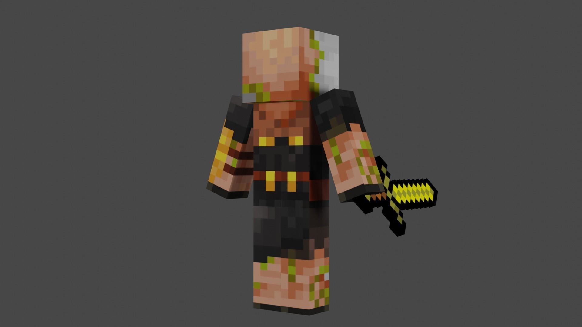 MINECRAFT ZOMBIFIED PIGLIN RIGGED ANIMATED Low-poly 3D model Low-poly 3D model_6