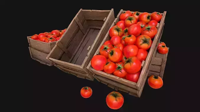 Tomatoes Box Crate Stand
