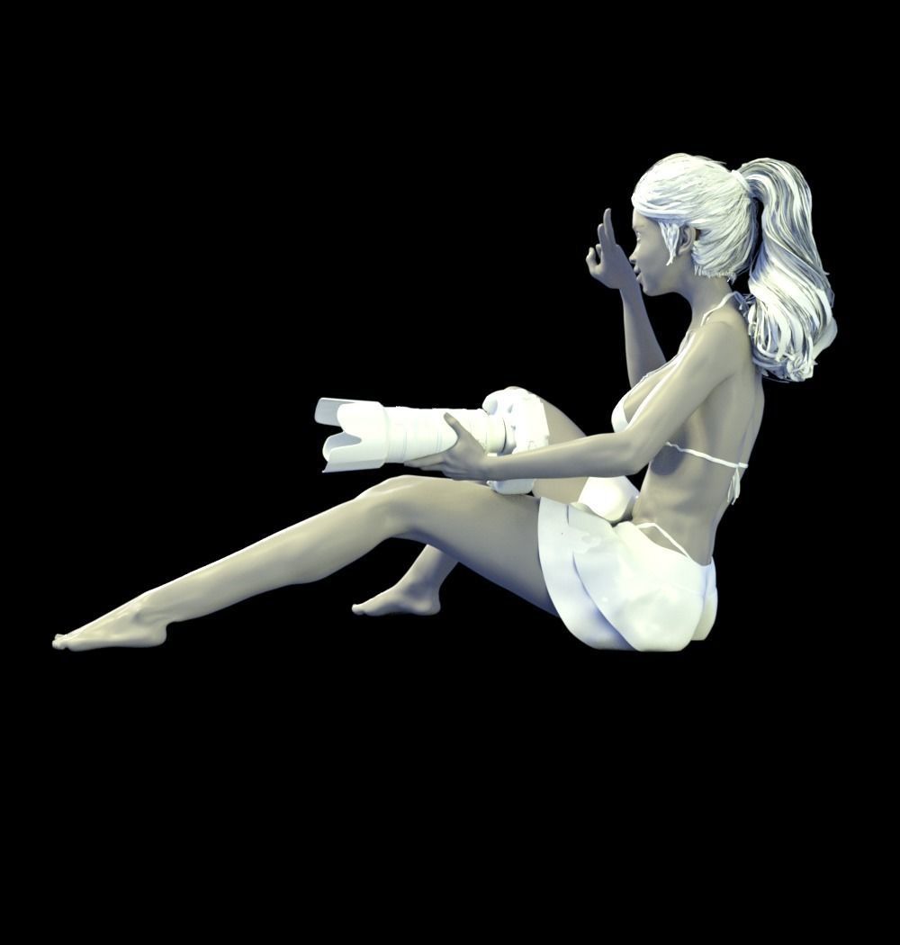 YOUNG GIRL PHOTOGRAPHER SHOOTING IN JAPANESE 3D print model_1