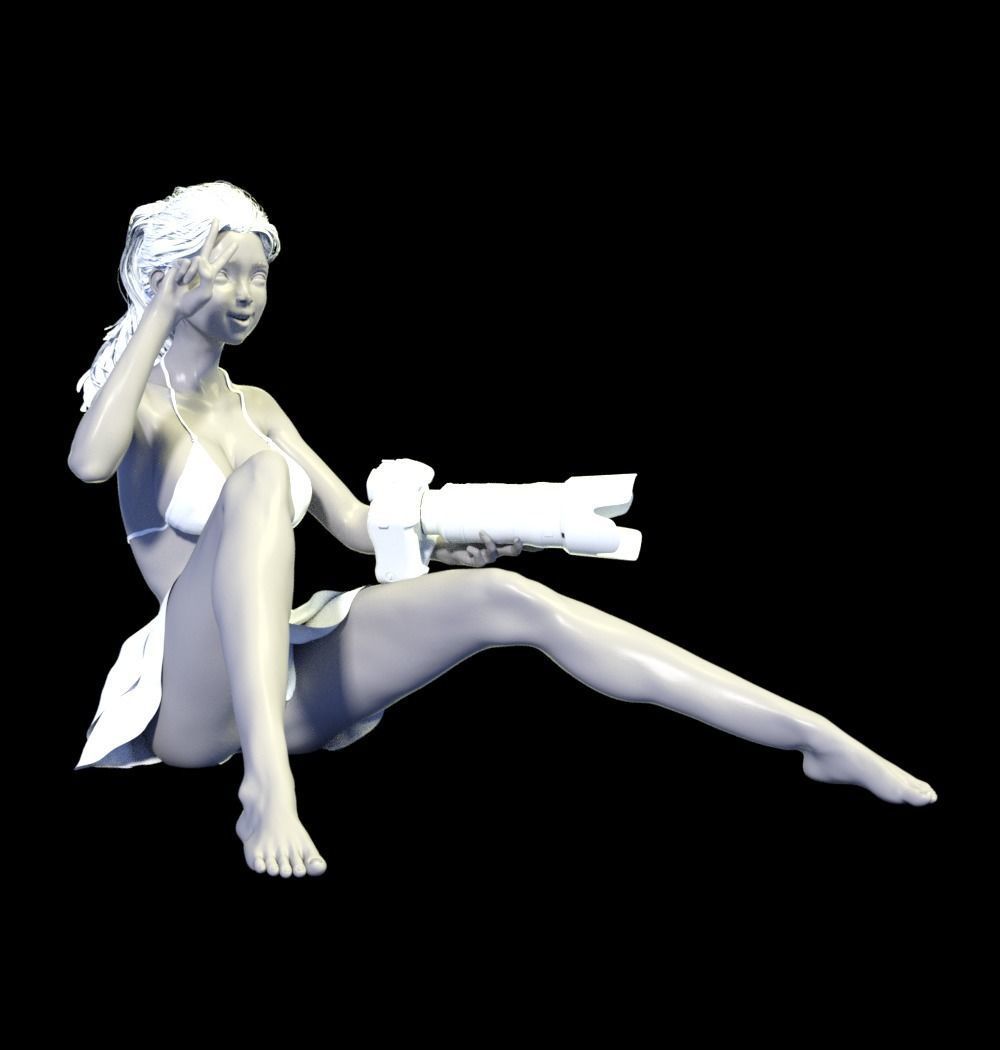 YOUNG GIRL PHOTOGRAPHER SHOOTING IN JAPANESE 3D print model_3