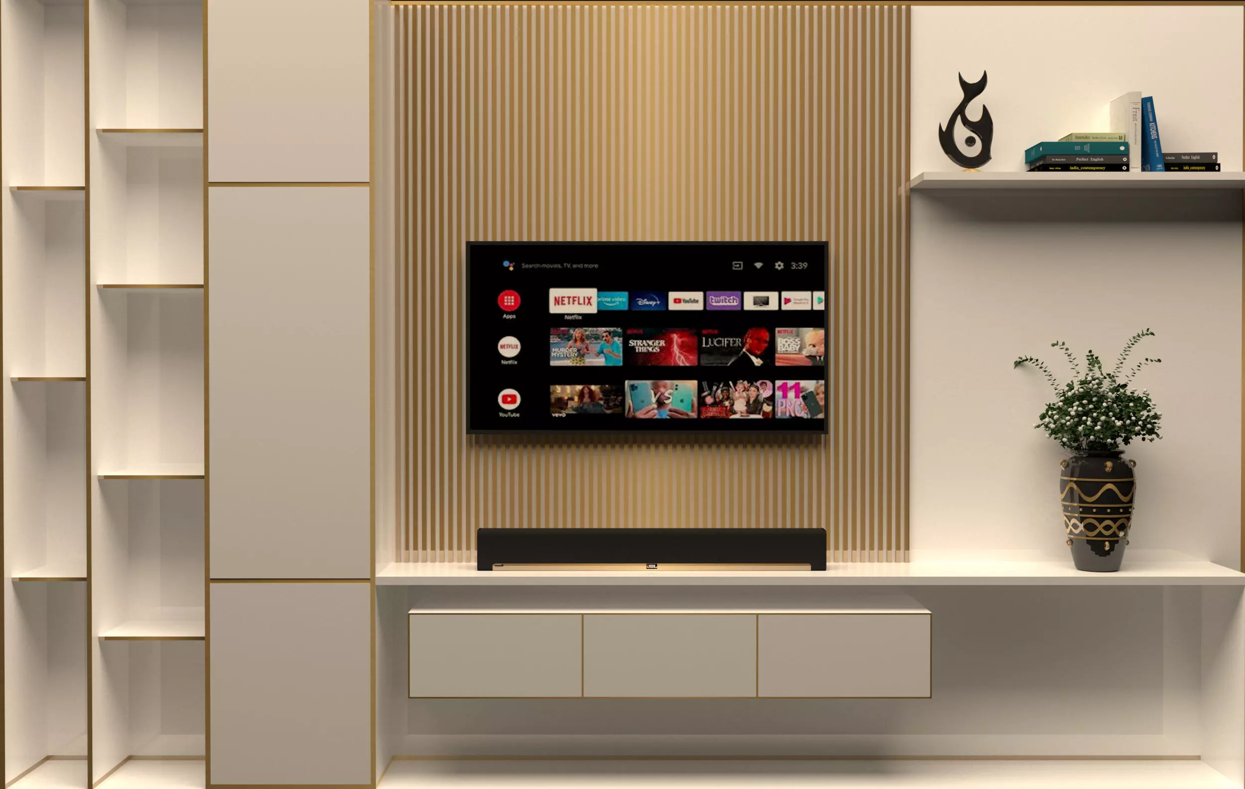Modern Tv Panel Low-poly 3D model