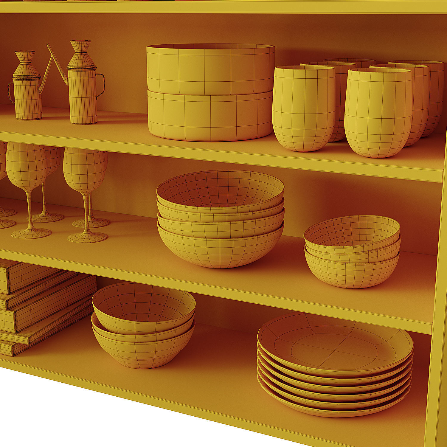Set of Dishes 5 3D model_10