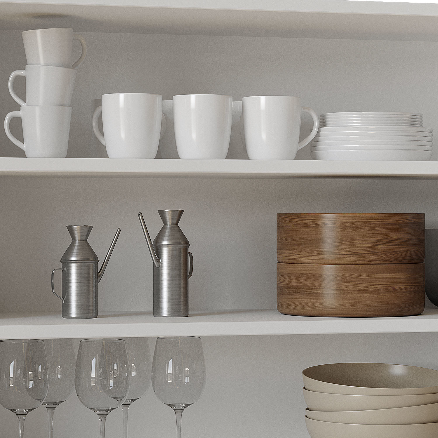 Set of Dishes 5 3D model_2
