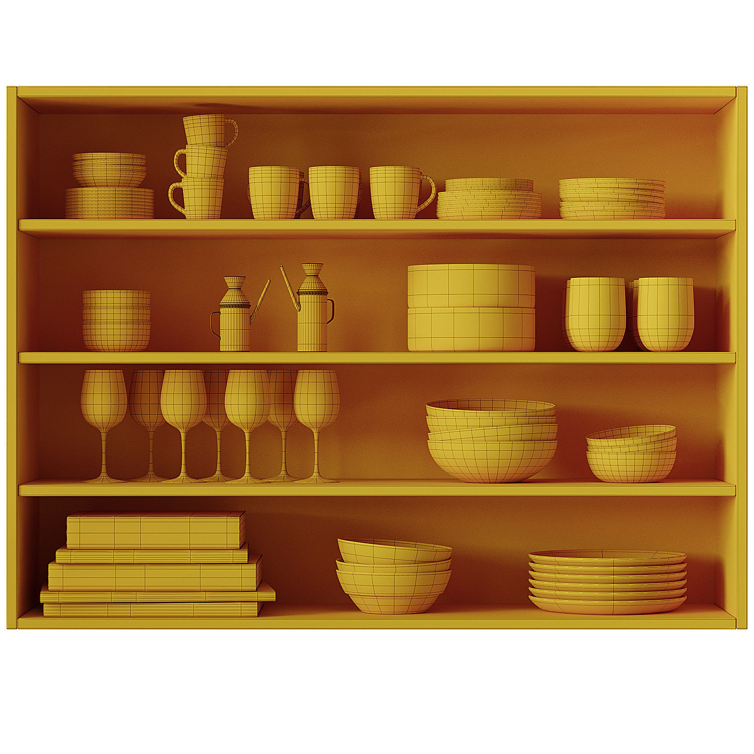 Set of Dishes 5 3D model_7