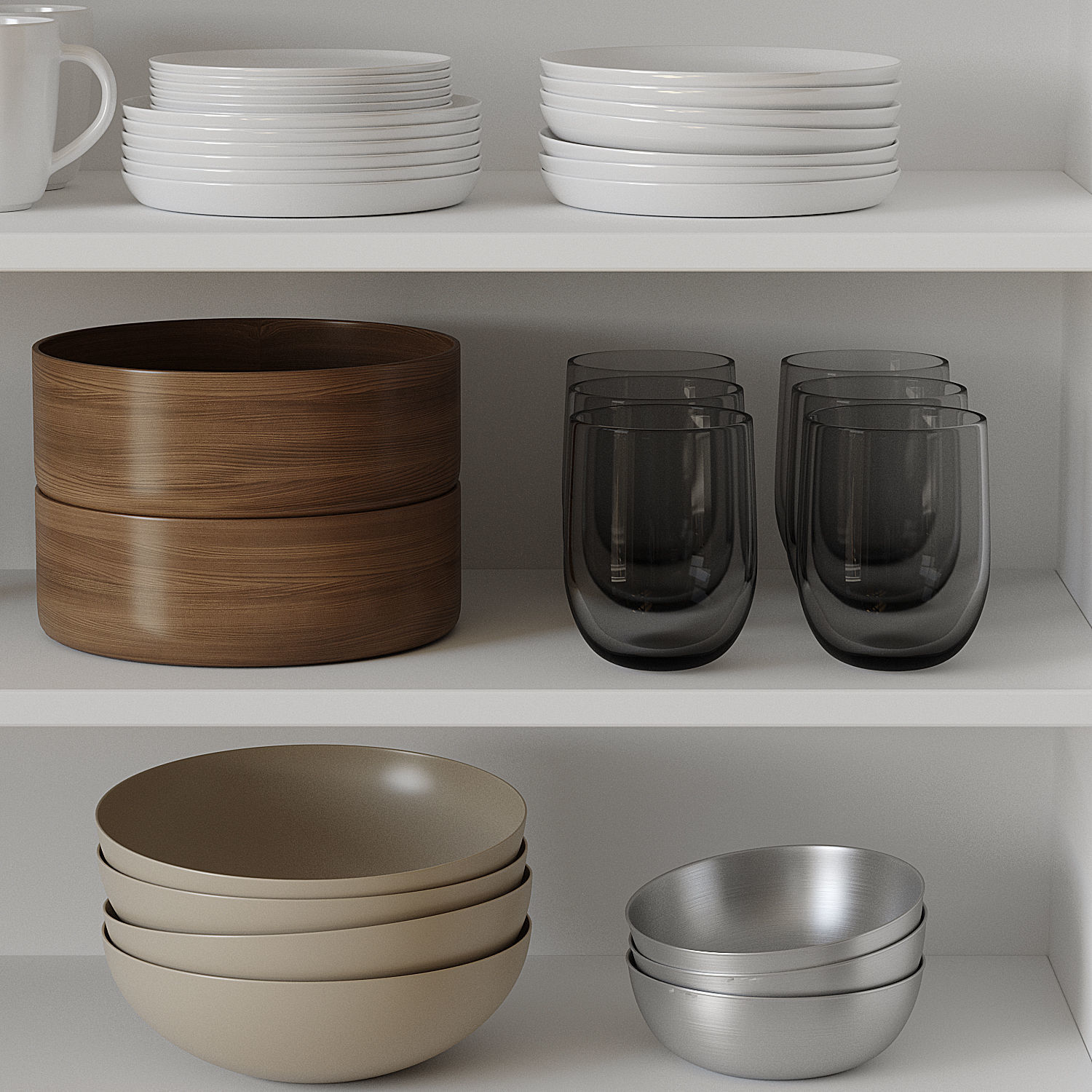 Set of Dishes 5 3D model_3