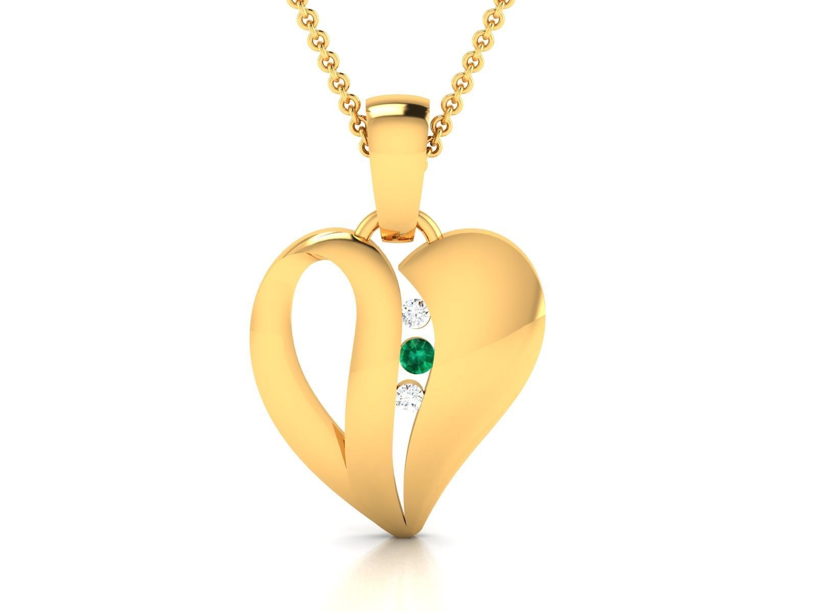 Women Heart  Pendants 3dm STL OBJ FBX Renders Details 3D print model_3