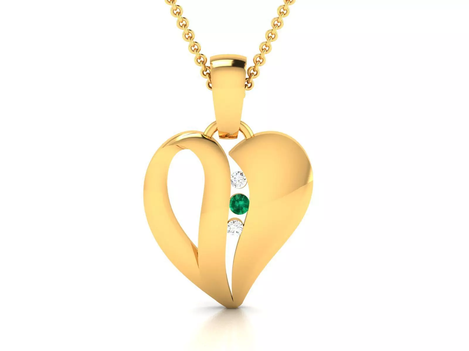 Women Heart  Pendants 3dm STL OBJ FBX Renders Details 3D print model_0