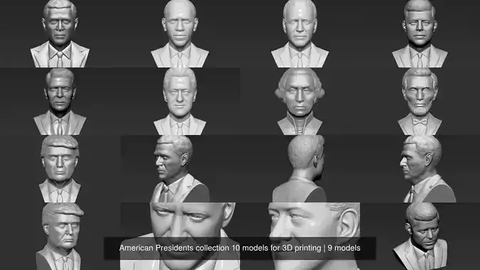 American Presidents collection 10 models for 3D printing 