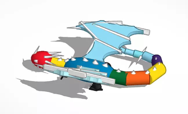 the beast rainbow dragon 3D print model