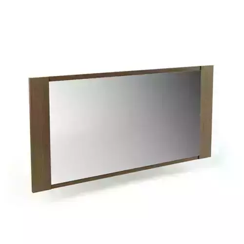 Dark Wood Wide Rectangle Mirror