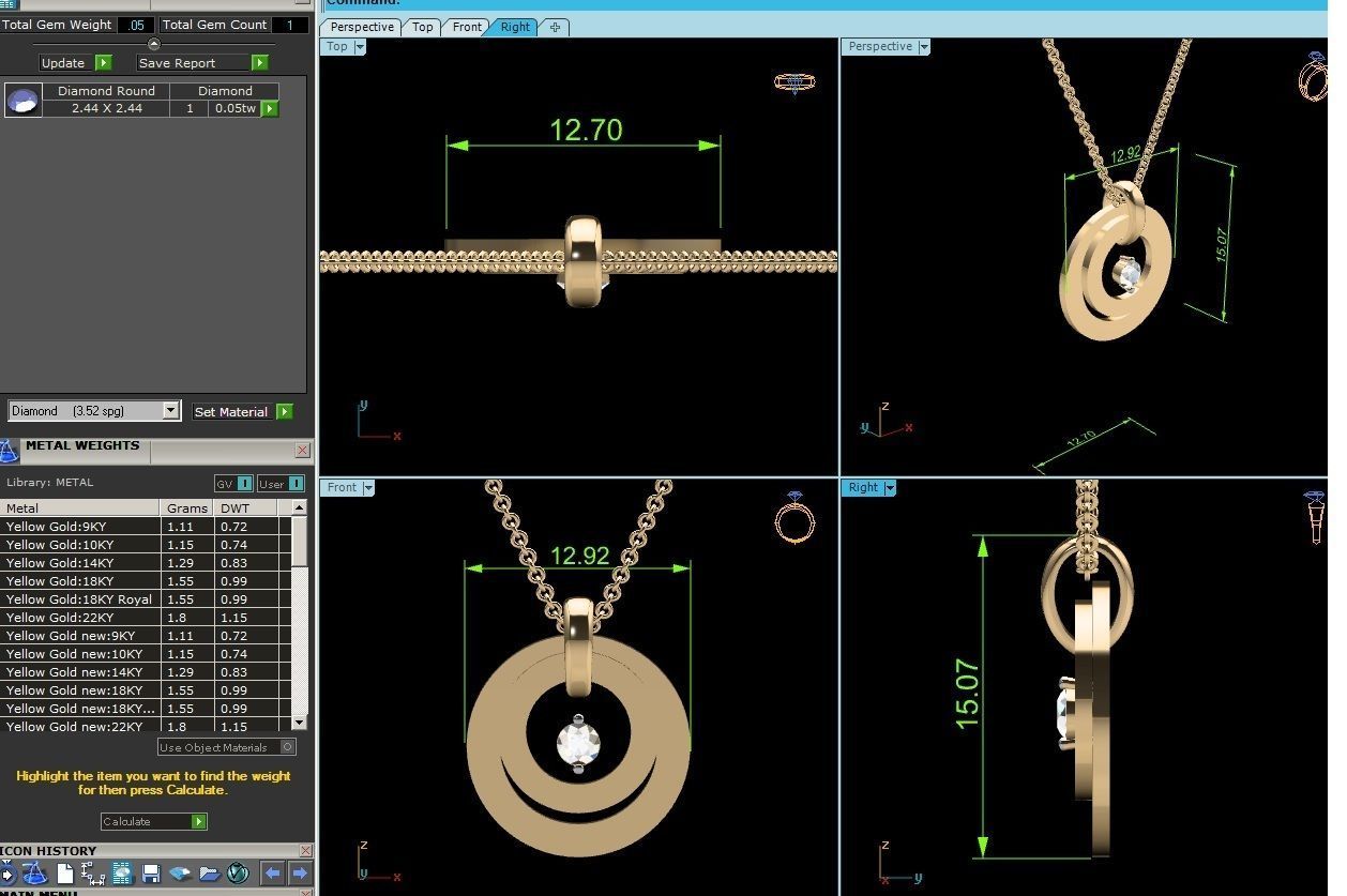 Women Pendants 3dm STL OBJ FBX Renders Details 3D print model_6