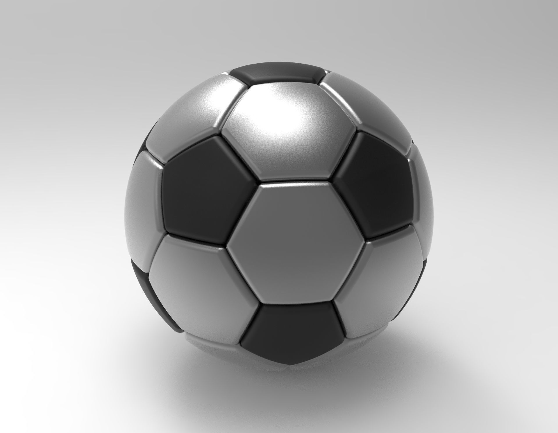 Football soccer ball 3D model_1