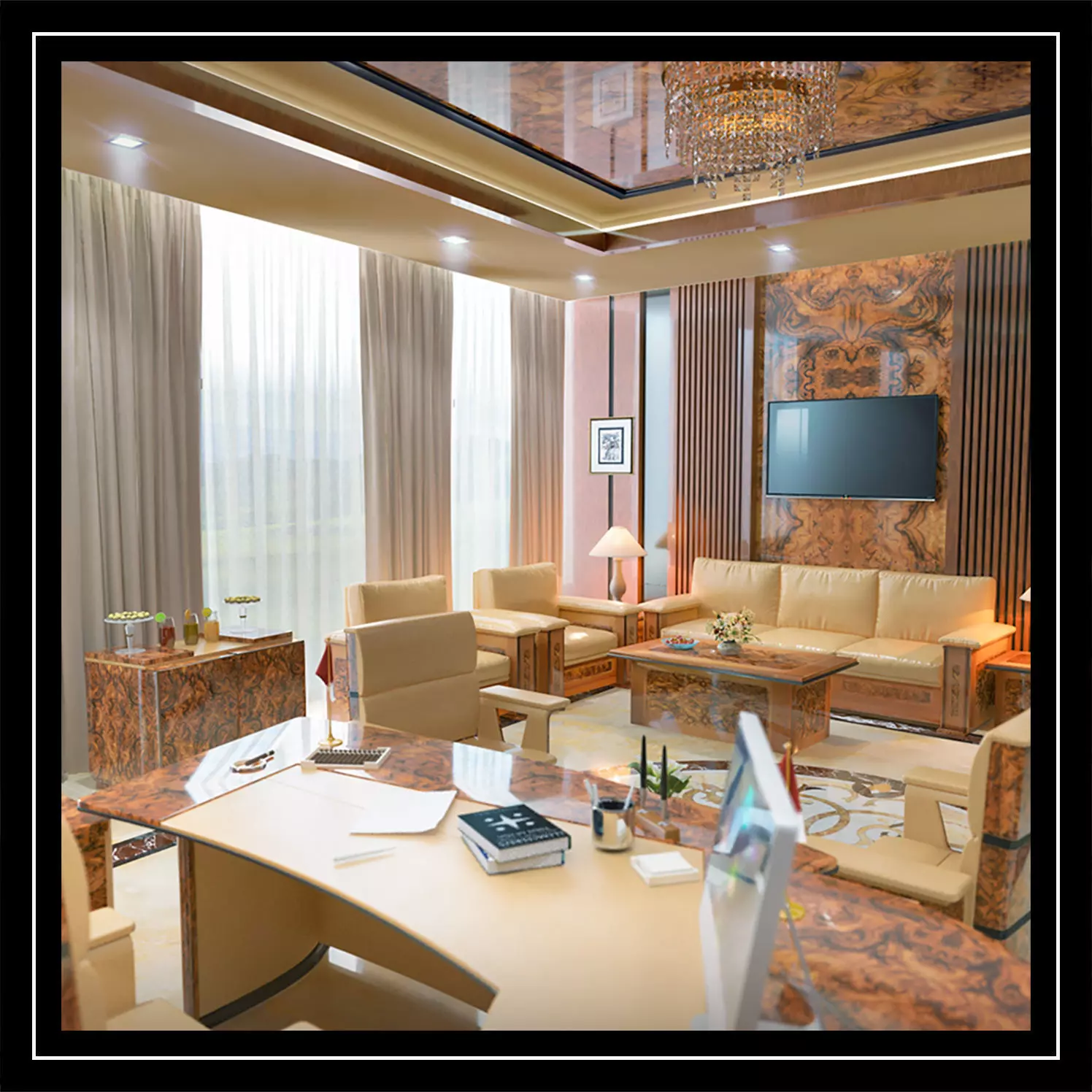 office scene 3D model