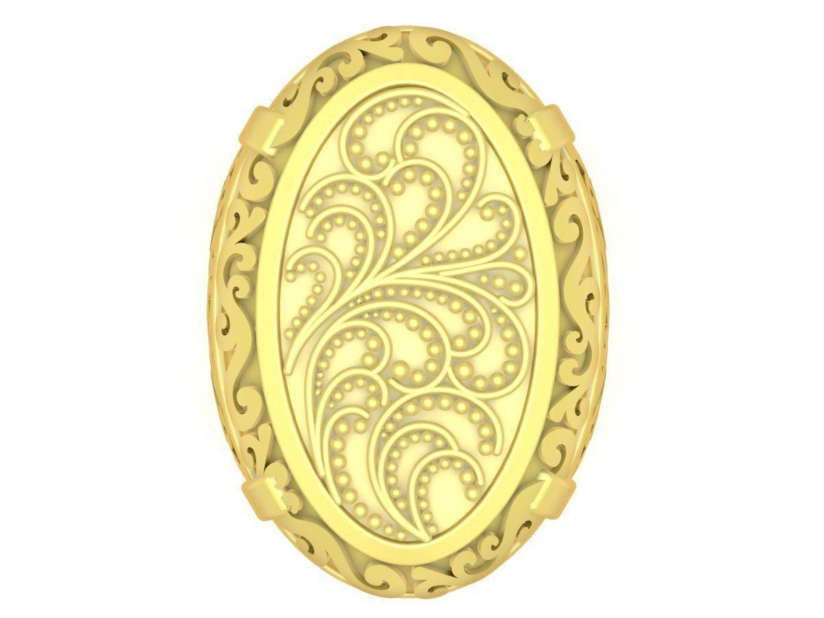 texture art men ring 3407 3D print model_2