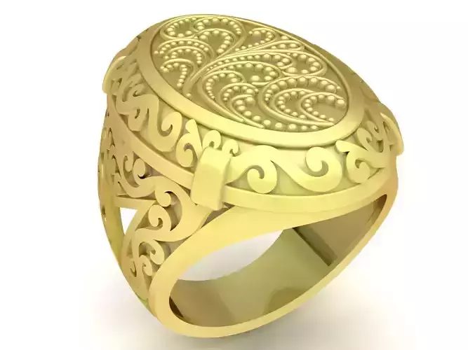 texture art men ring 3407