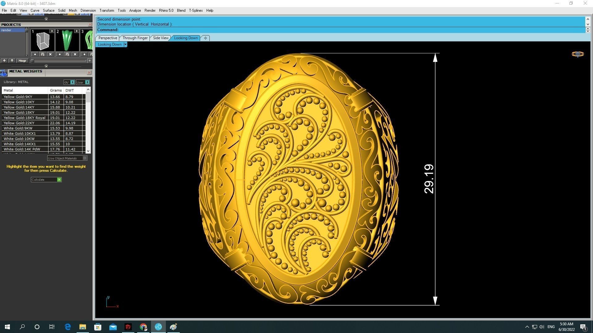 texture art men ring 3407 3D print model_4
