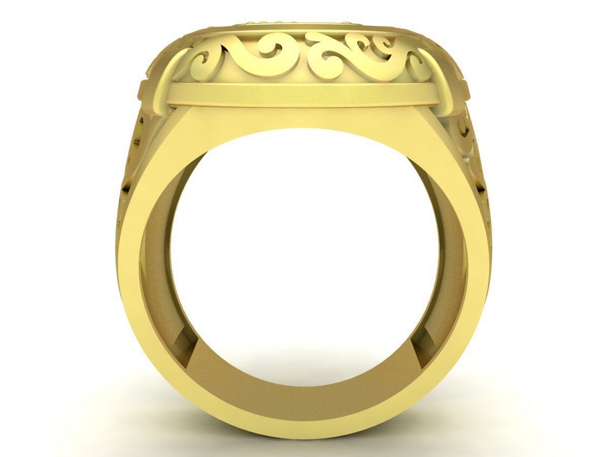 texture art men ring 3407 3D print model_5