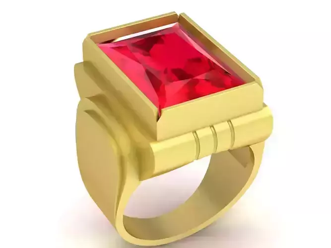 asian  lucky diamond men ring 3408