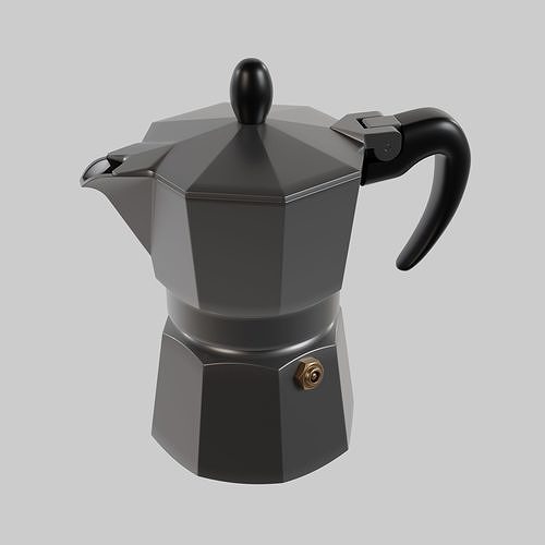 Moka - Italian coffee pot 3D model