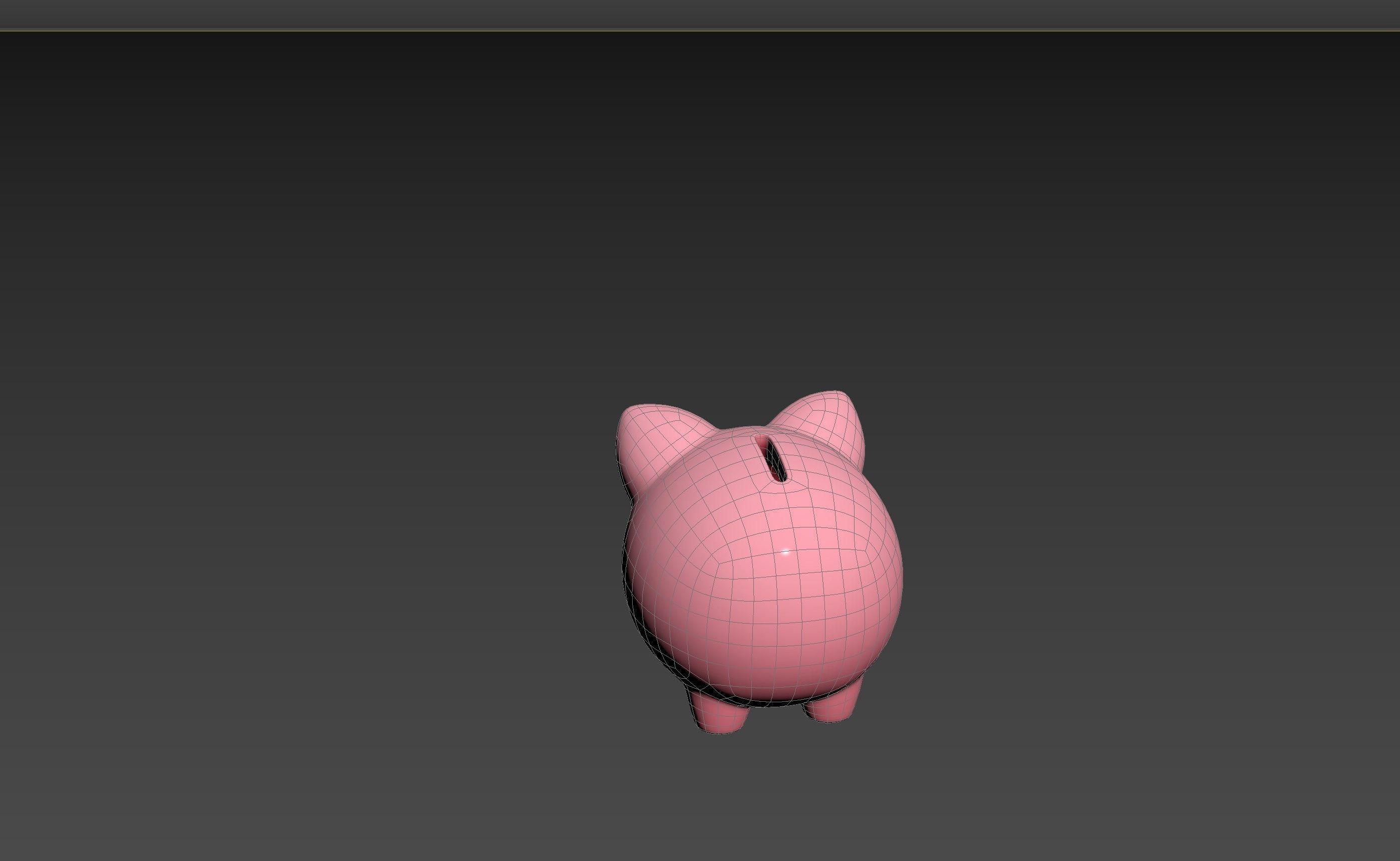 Cartoon Piggy Bank 3D model_19