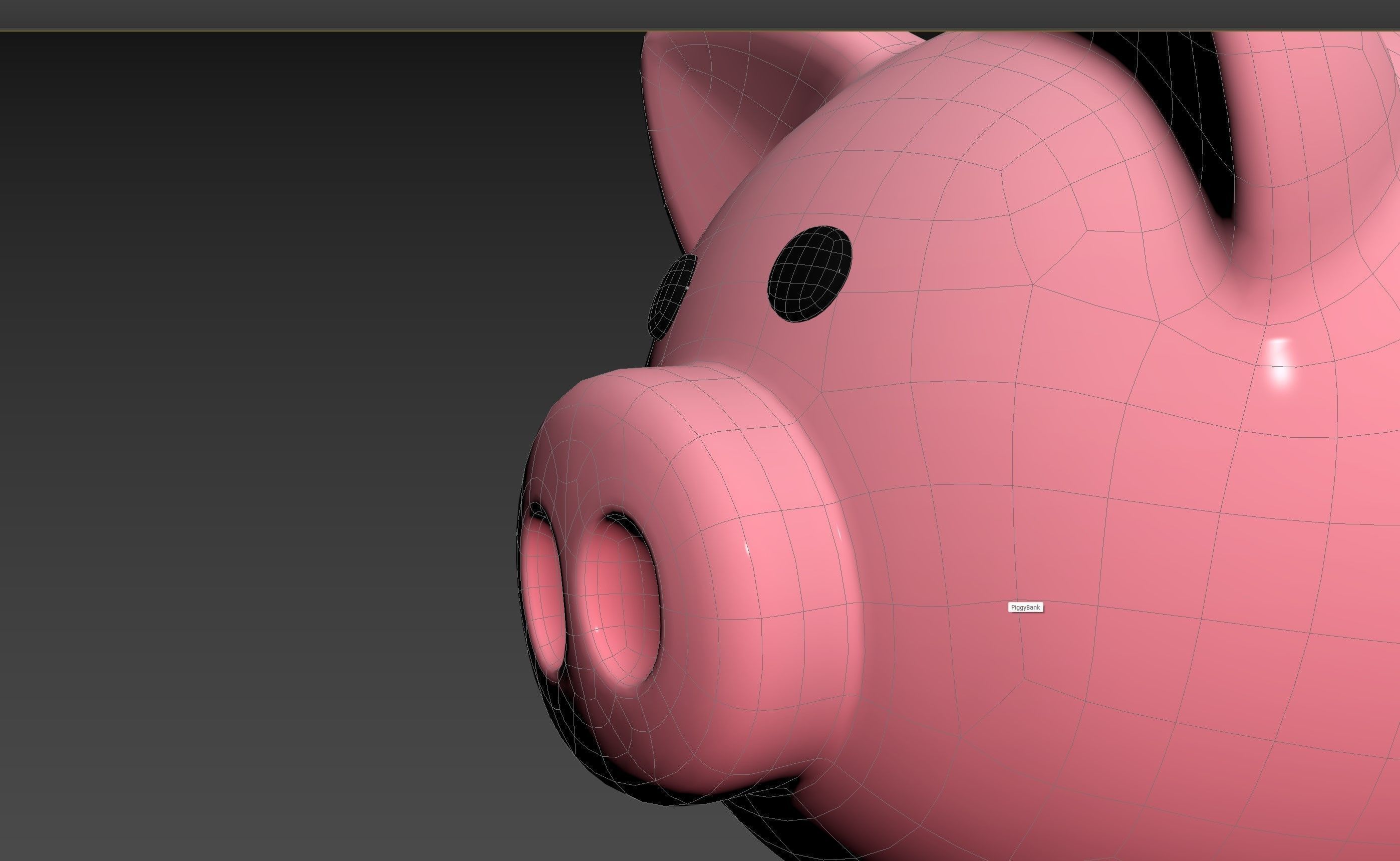 Cartoon Piggy Bank 3D model_22