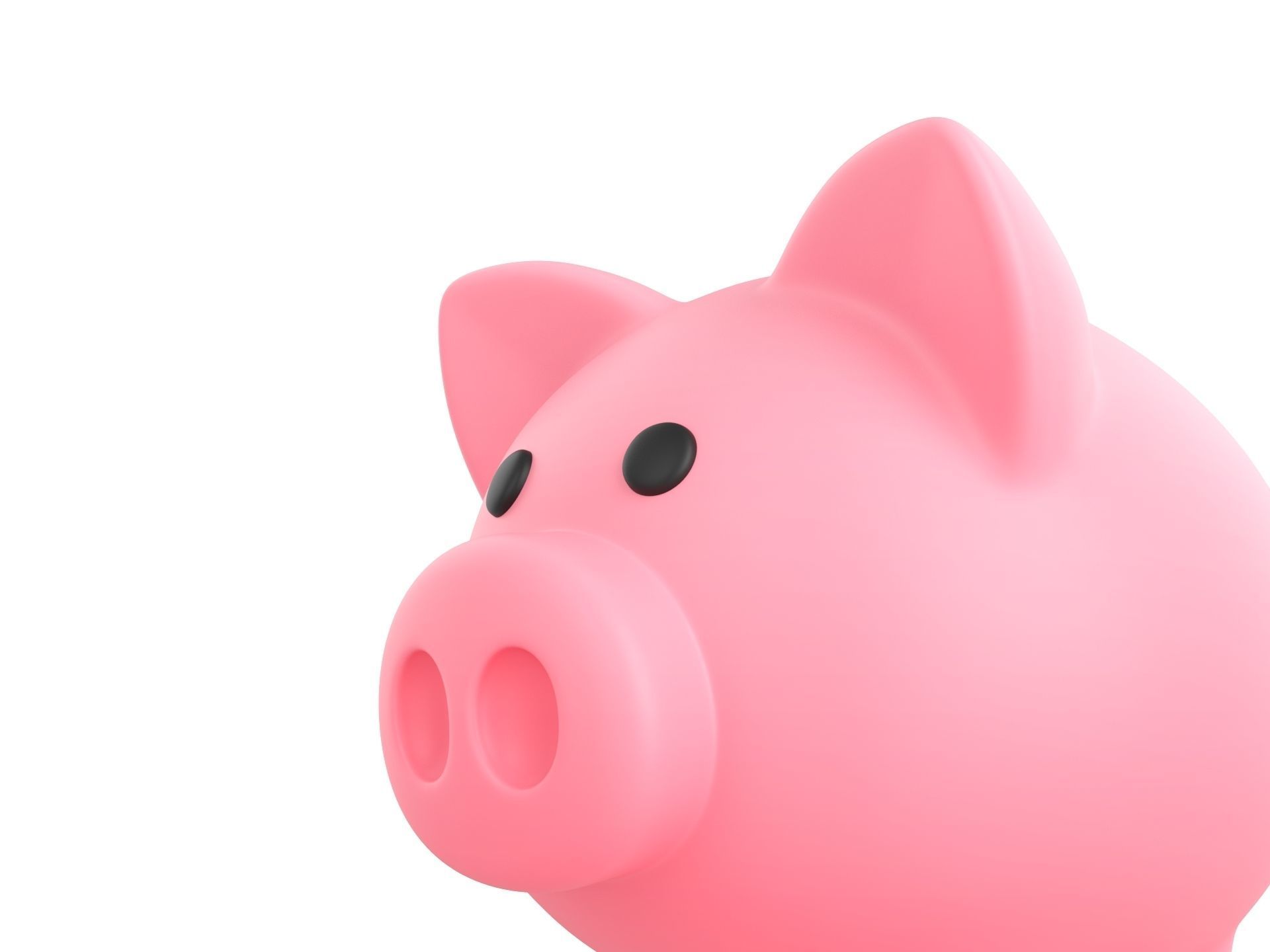 Cartoon Piggy Bank 3D model_8
