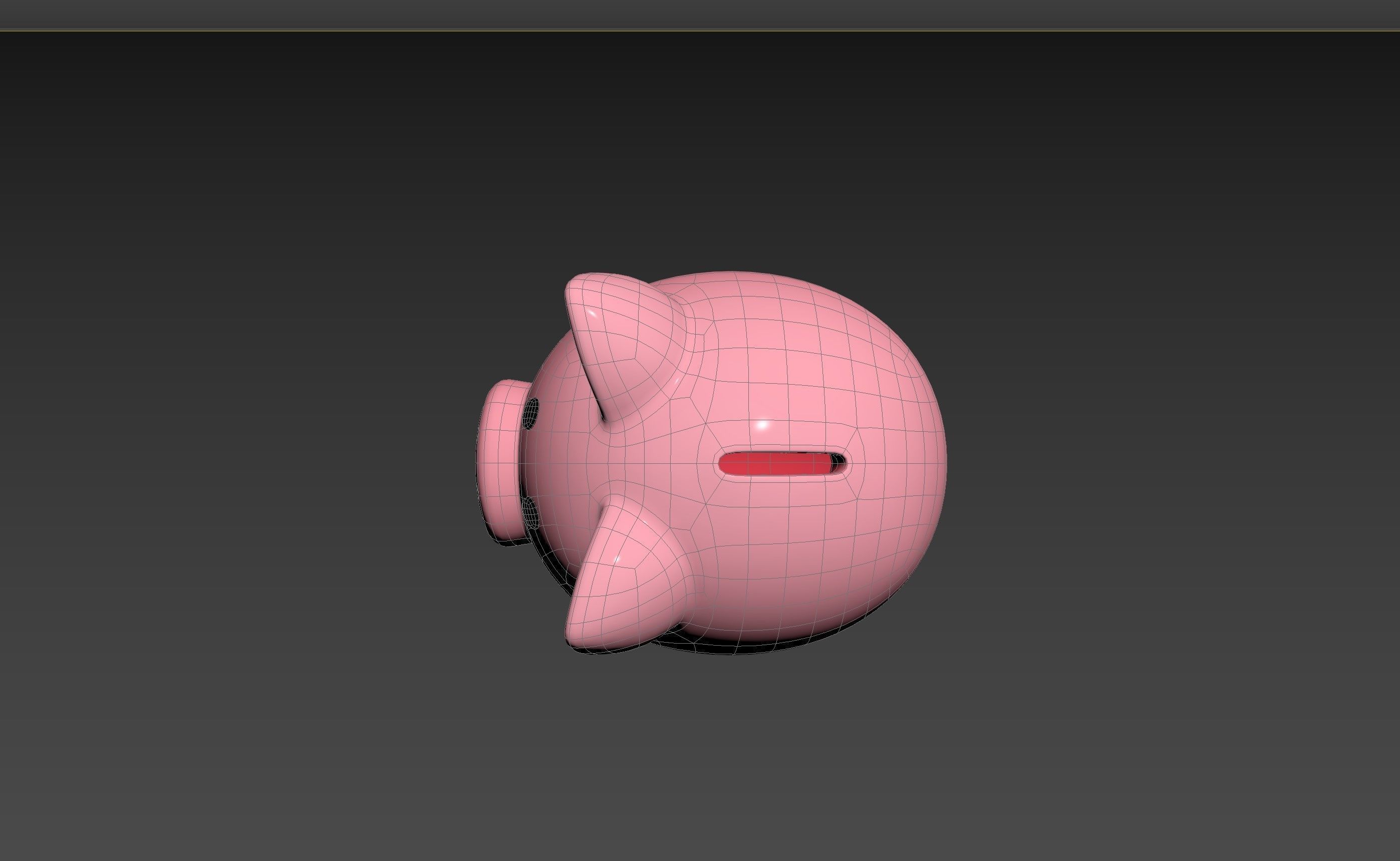 Cartoon Piggy Bank 3D model_24