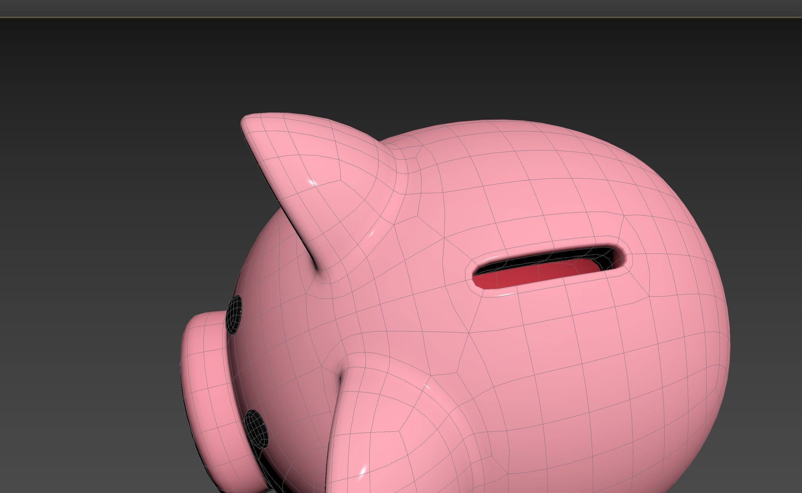 Cartoon Piggy Bank 3D model_23
