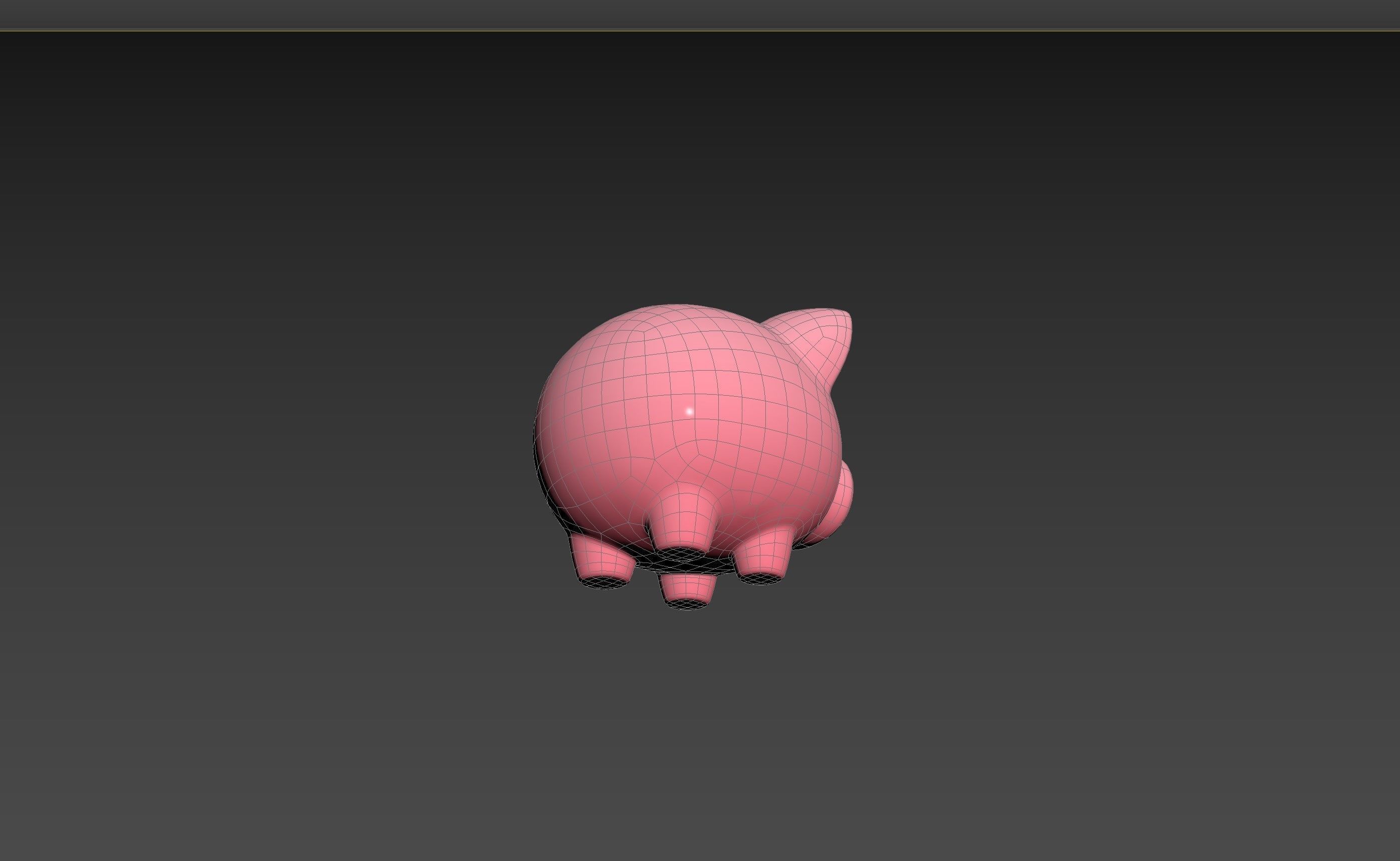 Cartoon Piggy Bank 3D model_17