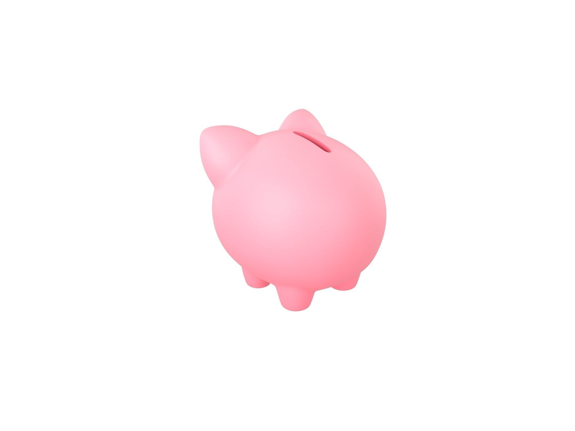 Cartoon Piggy Bank 3D model_6