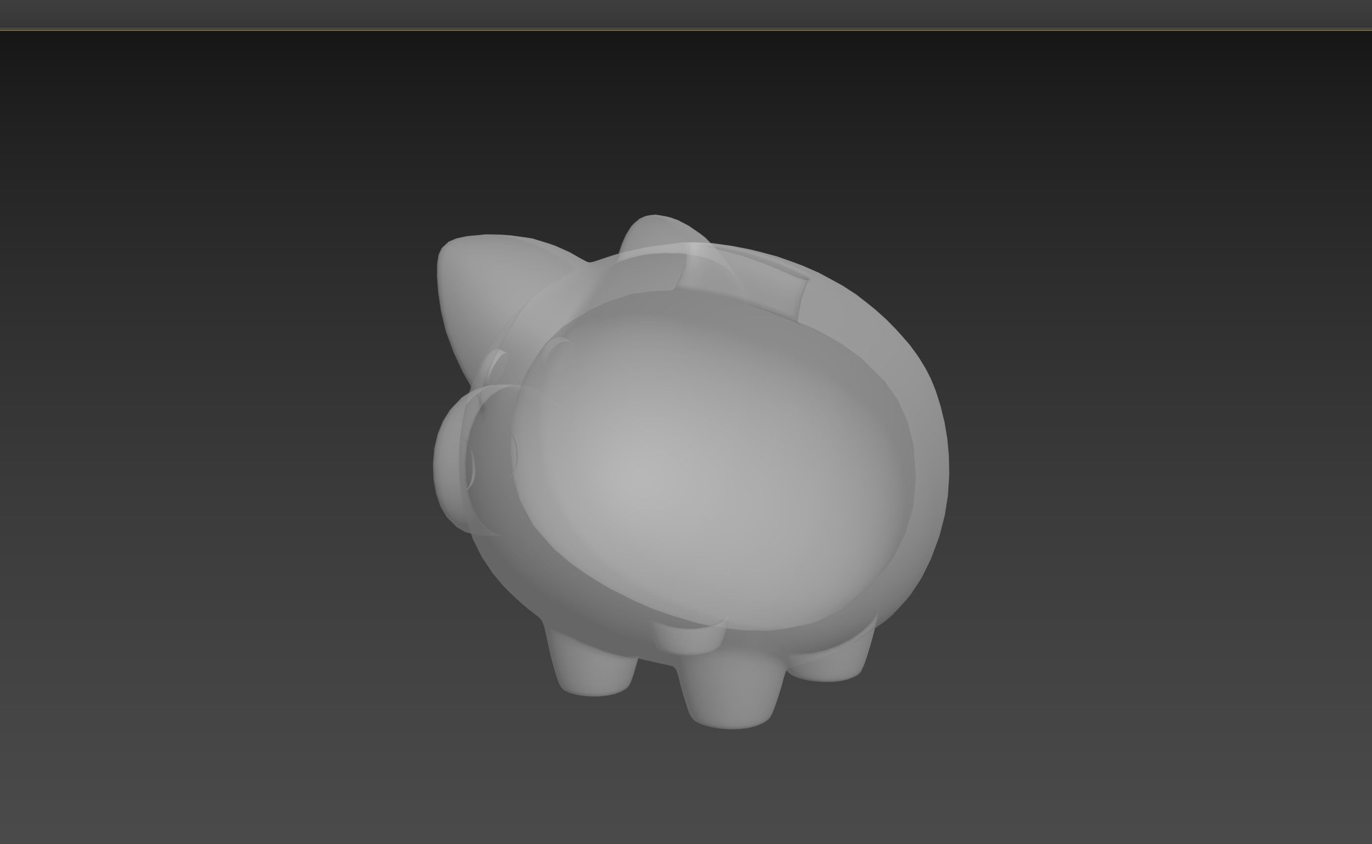 Cartoon Piggy Bank 3D model_25