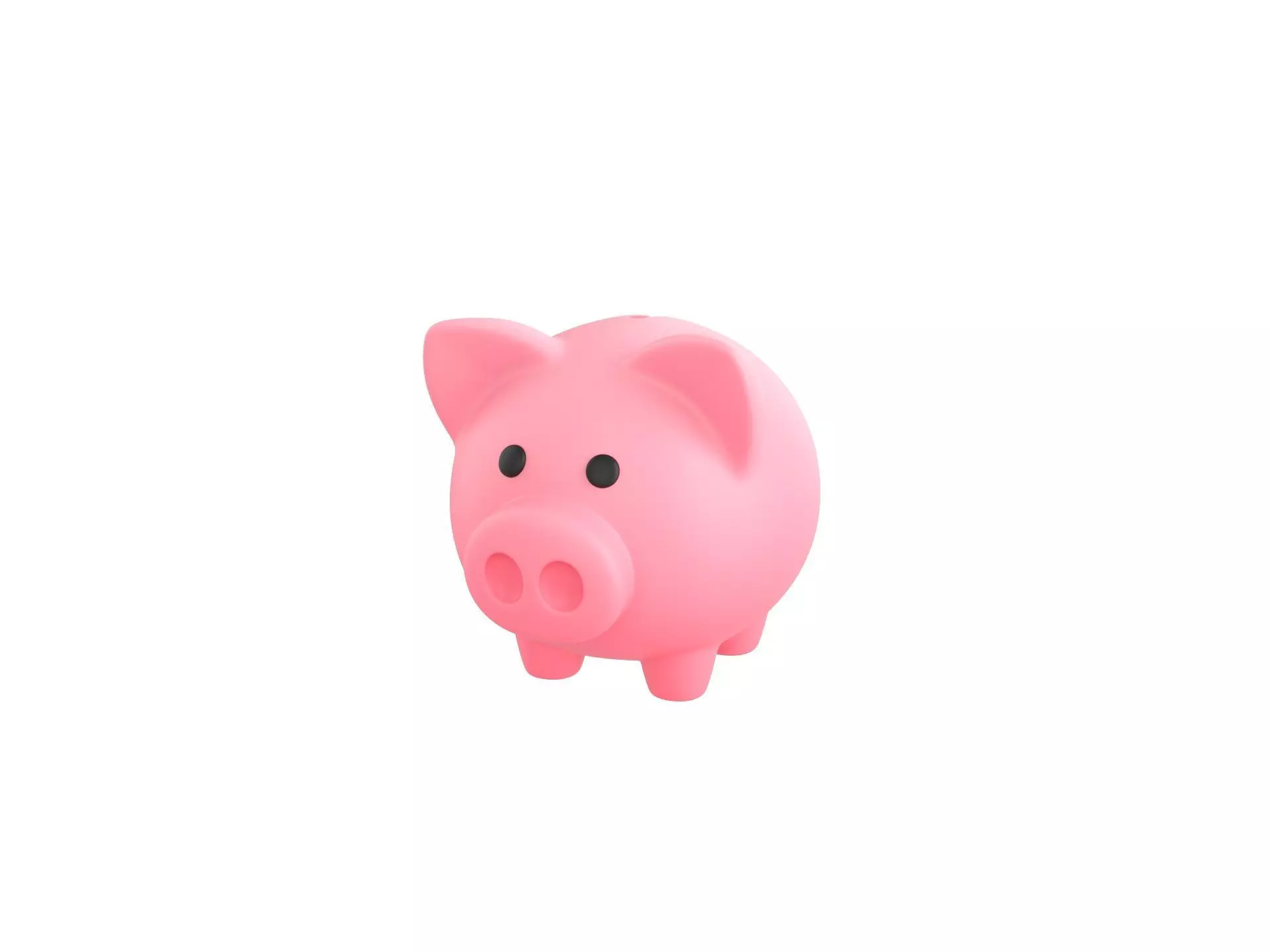 Cartoon Piggy Bank 3D model_0