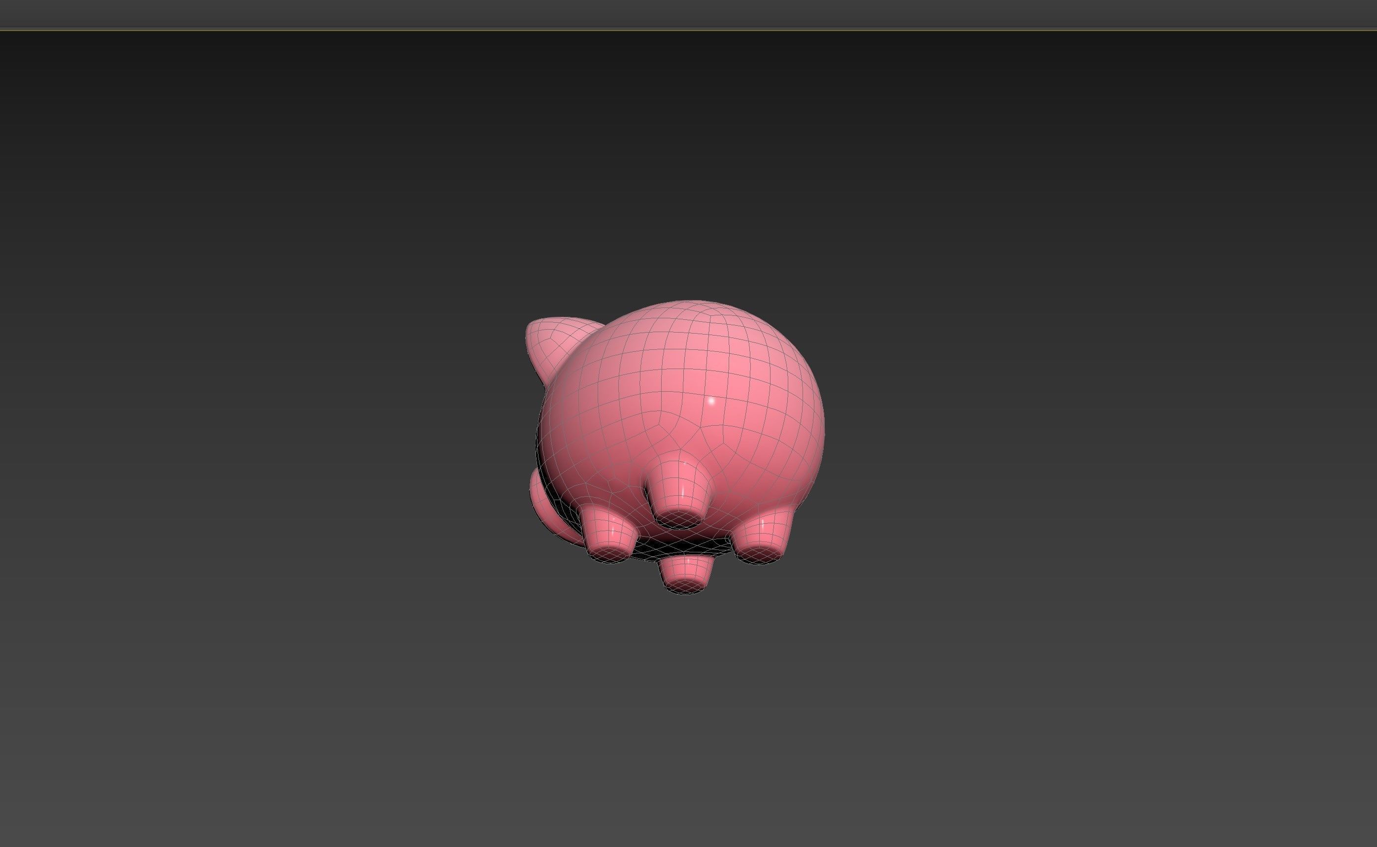Cartoon Piggy Bank 3D model_20