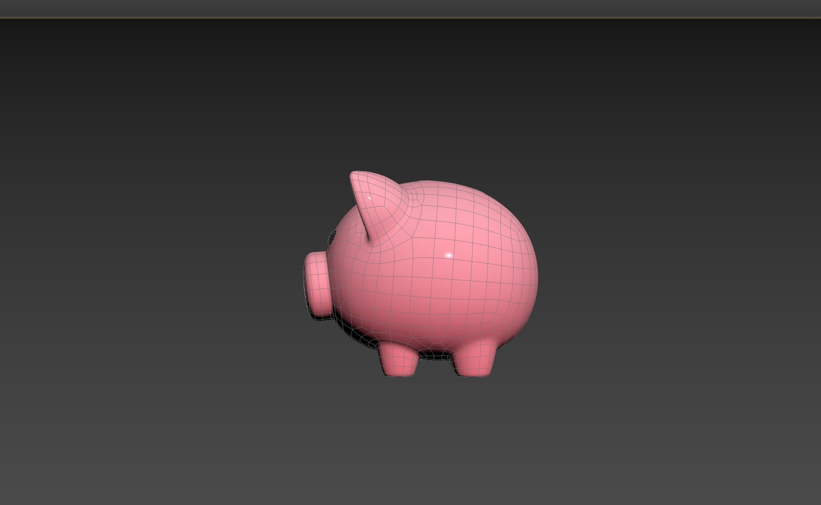 Cartoon Piggy Bank 3D model_21