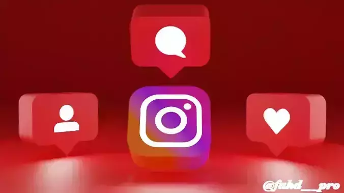 Instagram icons 3D models
