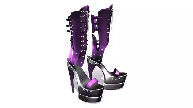 Killer Heel Cyber Pumps Low-poly 3D model